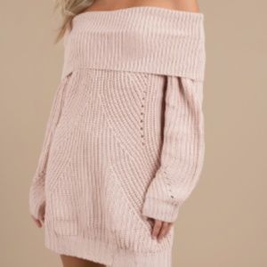 Tobi NIKKI ROSE OFF THE SHOULDER SWEATER DRESS